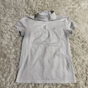 Child’s XL White Ariat Shirt Sleeve Horseback Riding Show Shirt. Good Condition.